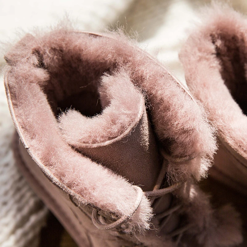 Женские зимние ботинки коллекция 2019 года на овечьем меху новые женские Ботинки