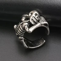 gothic rings skeleton hand ring for men vintage creative chunky ring hip hop band hippie jewelry designer punk accessories gift