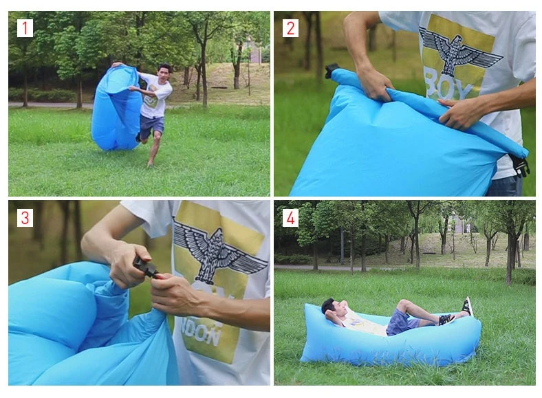 

Camping Inflatable Sofa Lazy Bag Portable folding chair Sleeping Bag Air Bed Inflatable Sofa Lounger Trending Beach Bag