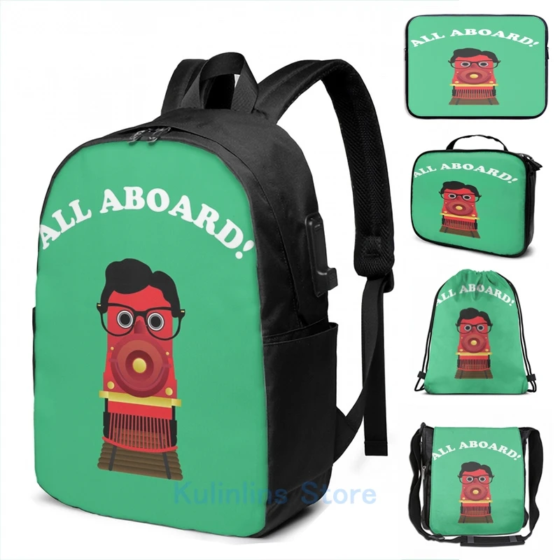 Забавный графический принт Гэри поезд USB заряд рюкзак школьные сумки Для женщин