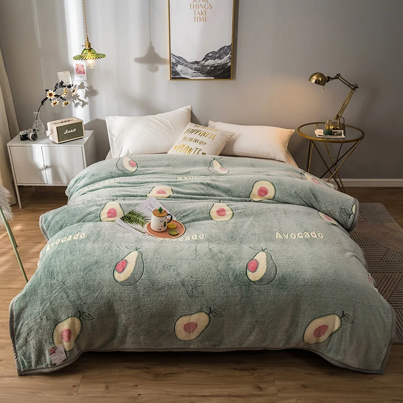 Флисовое одеяло с мультяшным цветочным рисунком тонкое зимнее Фланелевое