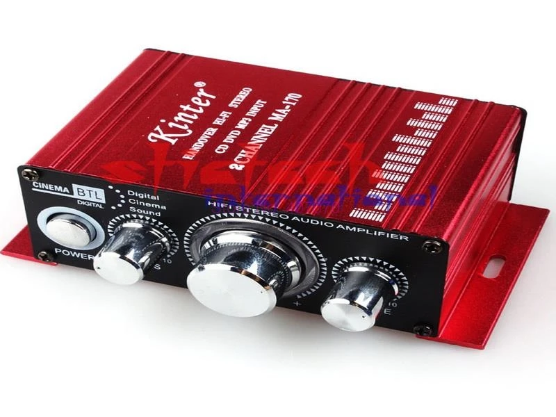 От DHL или Fedex 10pcs 12V Kinter автомобильный аудио усилитель мощности MA 170 2 CH канала