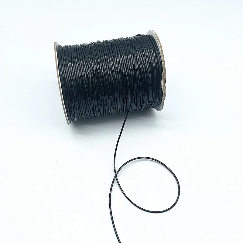 Черный вощеный шнур 0 5-2 5 мм вощеная нить веревка ремешок для ожерелья веревочные