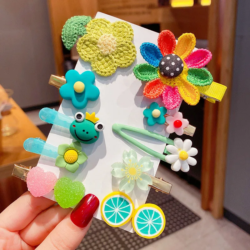 

10/20 Pcs/Set Fashion Girls Cute Colorful Cartoon Flower Candy Hairpins Kids Sweet Hair Clip Barrettes Headband Hair Accessories