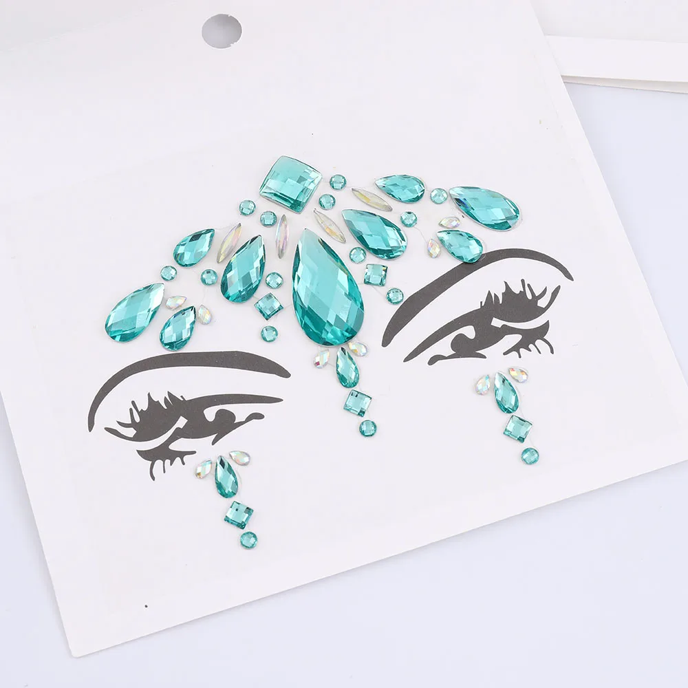 

Хэллоуин Вечеринка Лицо ювелирные изделия наклейки вспышки татуировки Временные лица макияж инструмент наклейки Rhinestone вспышки татуировки...