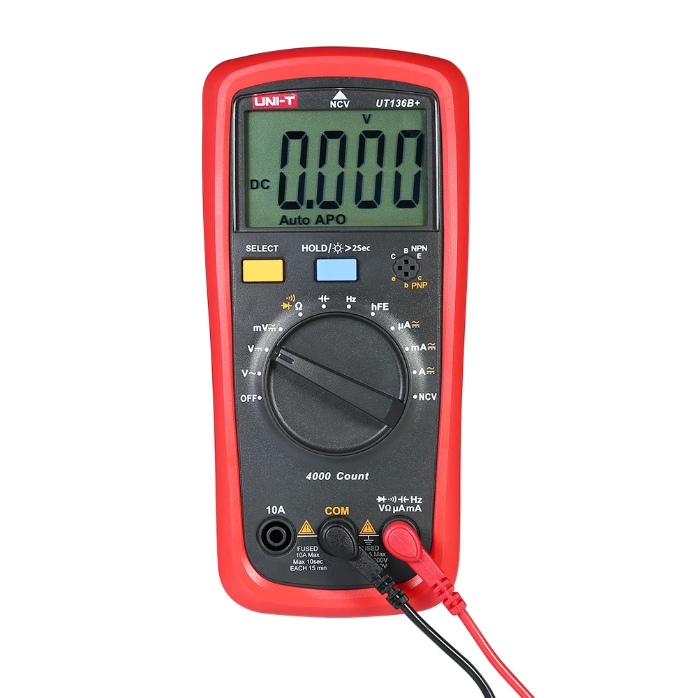 UNI T UT136B + цифровой мультиметр DMM AC DC Ohm конденсатор диодный тестер Удержание данных