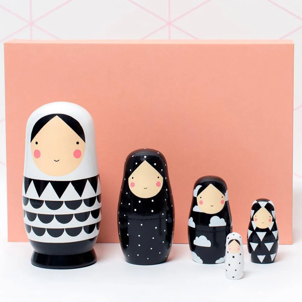 

Wooden Russia Dolls 5 Layers Doll Winter Decoration Children Christmas Birthday Gift