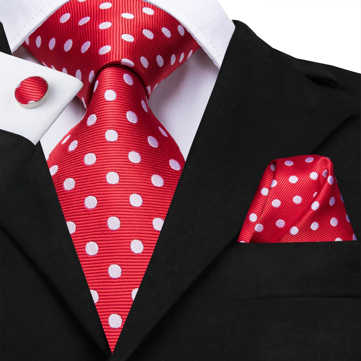 Hi-Tie Модные галстуки в горошек 100% шелковые для мужчин 8 5 см мужской классический