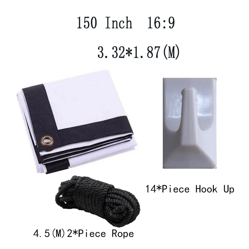 

Thinyou 150inch 16:9 High quality Projector screen Matte White Foldable Portable for Outdoor and Home Cinema Movies Factory