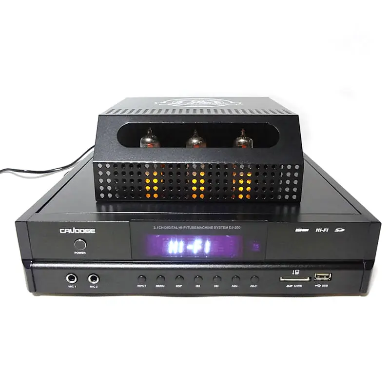 

Ламповый усилитель мощности DJ-200 Bluetooth HIFI, 2,1 каналов, усилитель мощности, Номинальная мощность: 100 Вт, искажения: 0.01%, SNR: 78 дБ