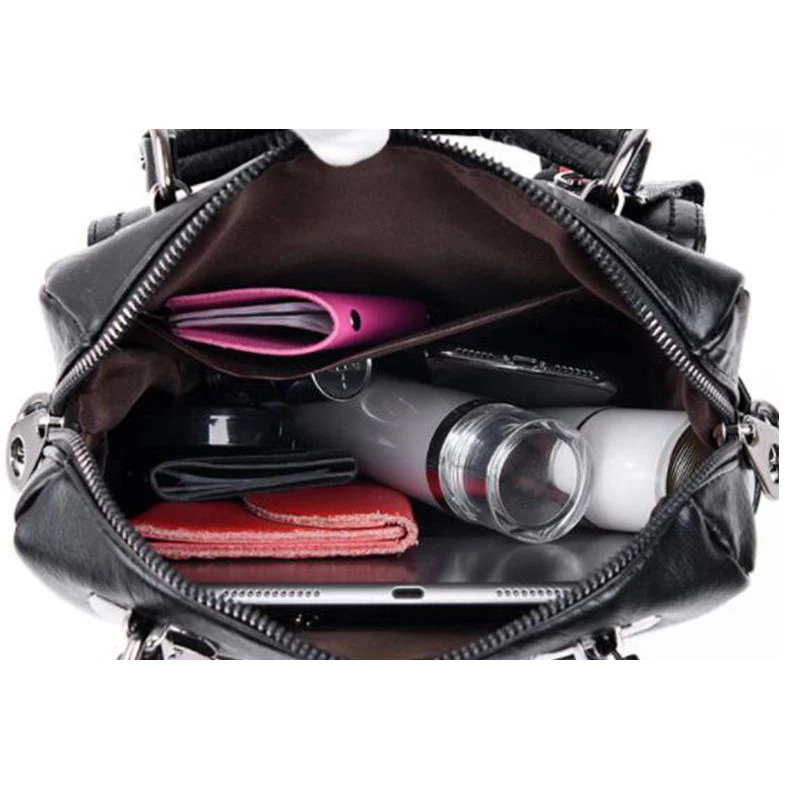 

3-in-1 Women Backpacks Vintage Female Shoulder Bags Soft Leather Backpack Ladies Travel Back Pack Luxury Bags for Girls Mochila