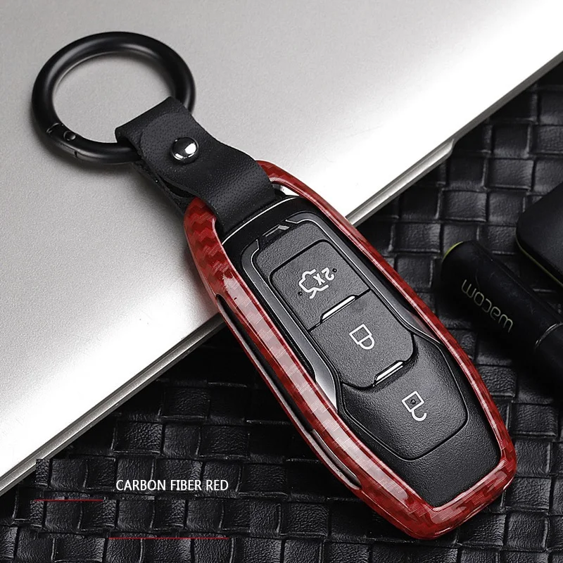 Чехол для автомобильного ключа из углеродного волокна Ford Fusion Mondeo Mustang F 150 Explorer Edge
