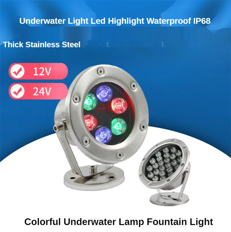 

Fountain Lights Submersible Lights for Water Fountains Pond Lighting IP68 Waterproof Led Submersible Led Lights 12V 24V 15W 18W