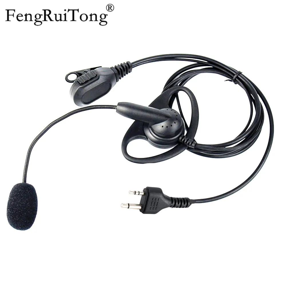 Walkie Talkie Headset Iron Clip D Type Mic Stick Tactical Headphone For Midland GXT G6 G7 G8 G9 75-810 GXT650  LXT80 Radio