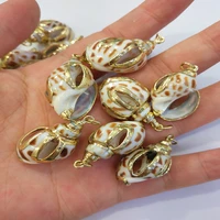 wholesale cute little dot pattern snail mother of pearl shell pendant diy necklace earrings jewelry accessories gift making