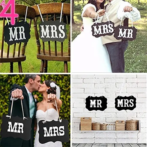 Просто женатые Свадебные баннеры MR &amp MRS подвесные гирлянды винтажные