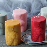 body art carving cylinder candle mold silicone mold party decor candles silica fragrant mould