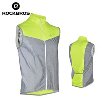 rockbros cycling vests bike reflective jacket sportswear bike bicycle wind coat safety fluorescence bike breathable jersey