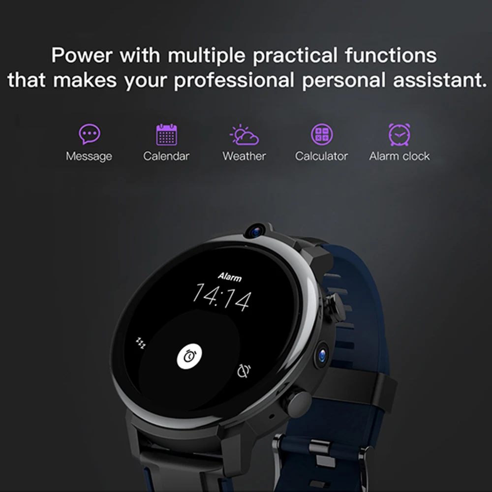 

Kospet Power 4G Smart Watch Face Unlock Camera Music Chat Heart Rate Monitoring Multi-Sport Mode IP67 Waterproof Outdoor