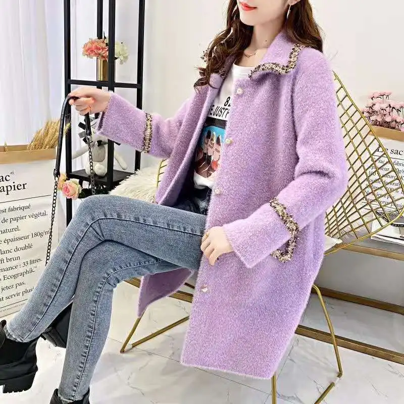 

Women's Medium-Length New Style for Autumn and Winter Loose Woolen Coat