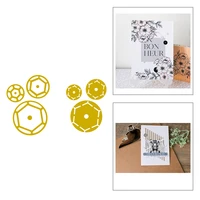 2020 new circle metal cutting dies for diy embossing hexagonal buttons decoration greeting card album and scrapbooking no stamps