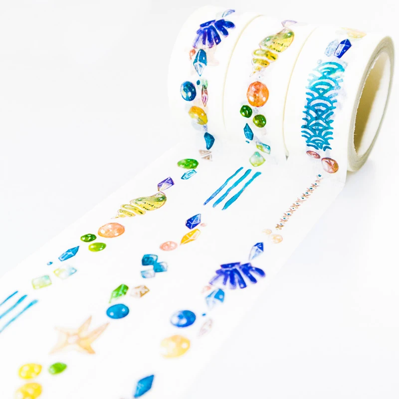 

Colorful Marine Life Washi Tape Set Sticky Decorative DIY Office Stationery Masking Paper Tape Scrapbook 1PCS