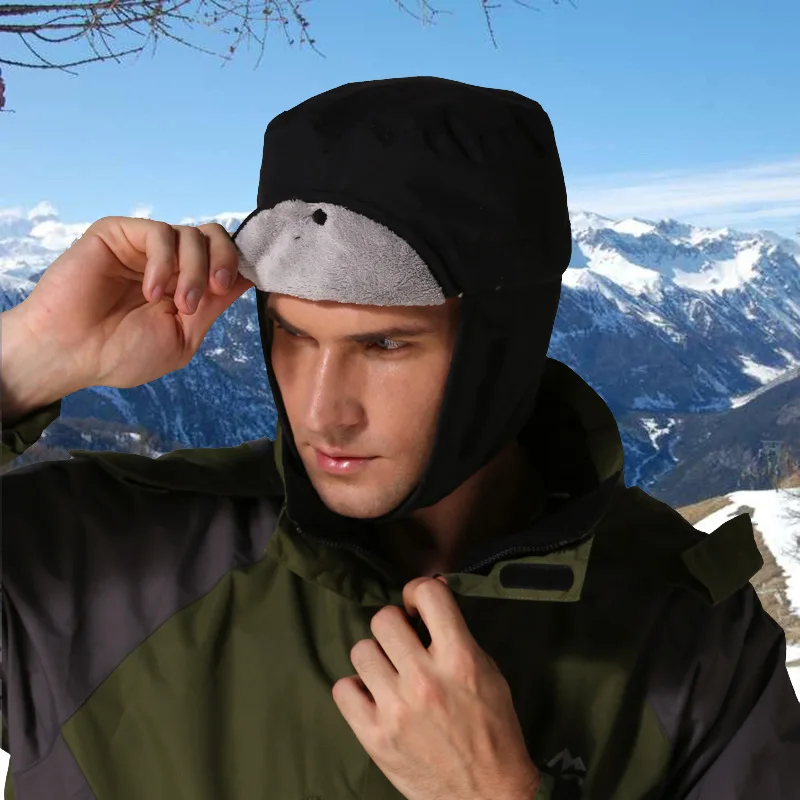 Уличная съемная ветрозащитная теплая маска 54 60 см шапка Осень зима для