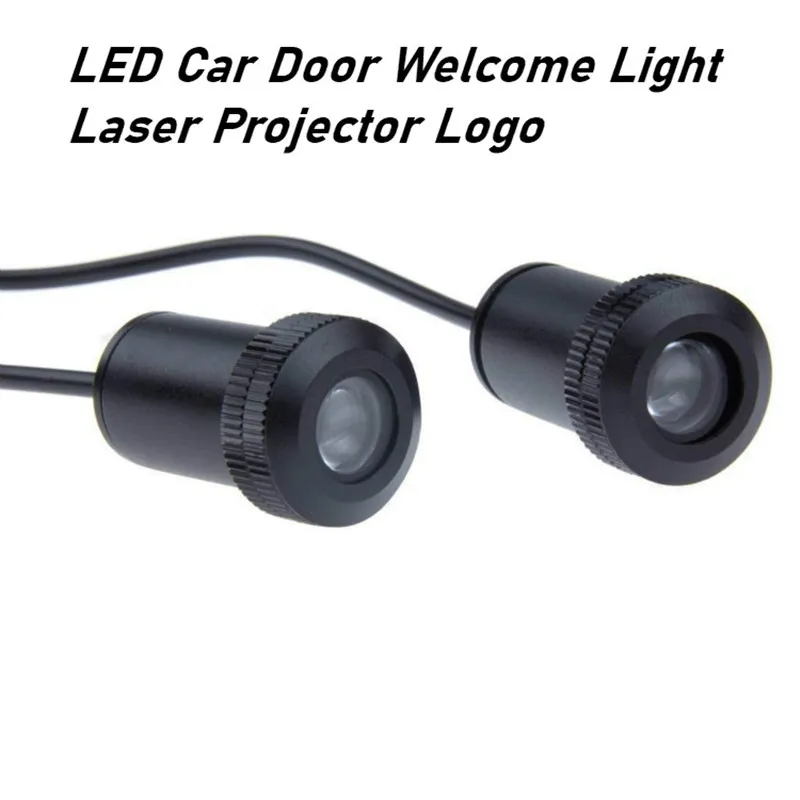 

JURUS 2PCS LED Lamp Car Door Logo Emblem Laser Projector Lamp Car Decorative Welcome Door Light Ghost Shadow Case For Skoda