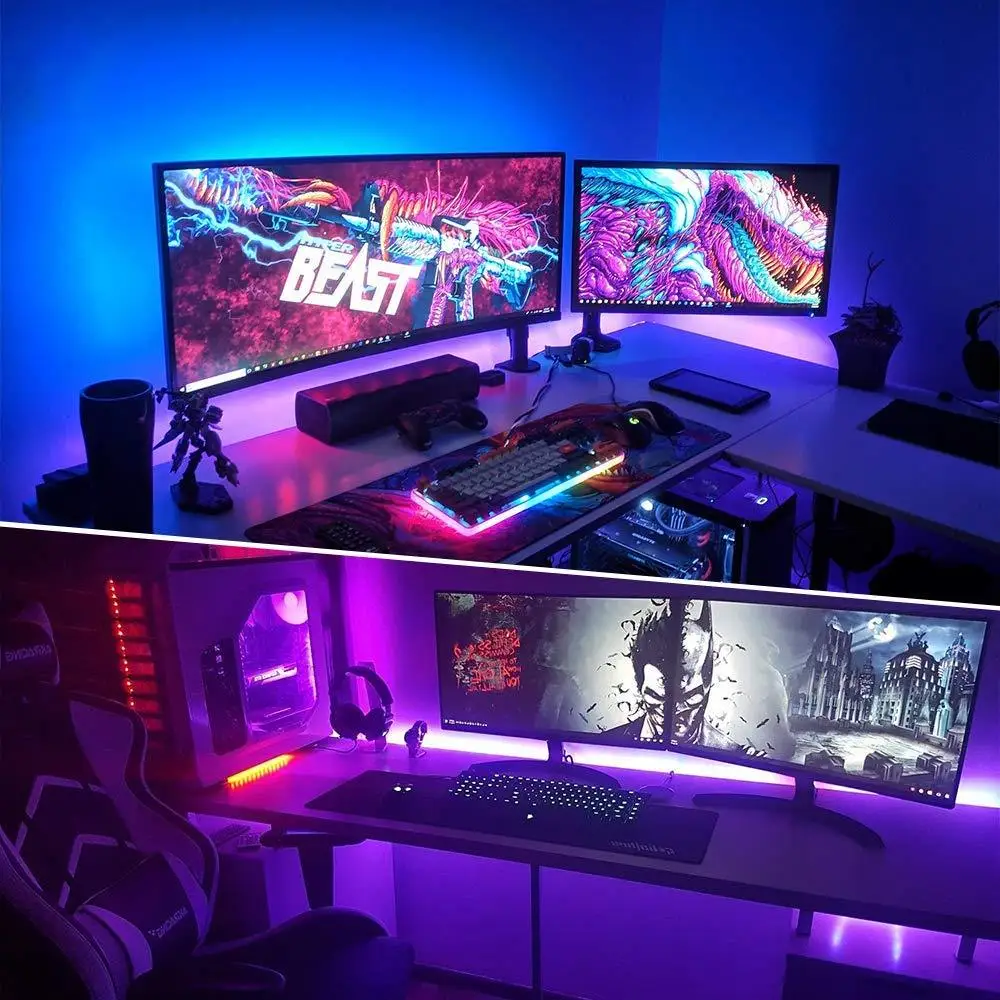 

RGB Led Lighting Strip SMD 5050 12V Smartphone App Bluetooth Controller Music Sync Led Lights for Bedroom Home Decor