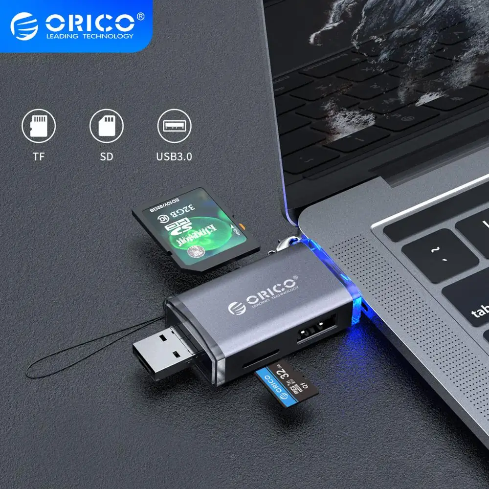 Картридер ORICO 6 в 1 OTG USB 3 0 Micro 2 Type C к SD TF адаптер умная карта памяти кардридер для