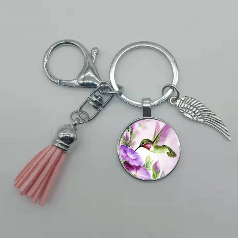 Женская синяя подвеска в виде Колибри украшение хрустальной птицы стеклянный