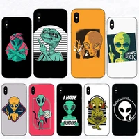 cool mobile phone case funny et alien for coque iphone se 2020 xs 11 13 pro max 12 mini hard cover x xr 10 5s 8 6s 7 plus shell