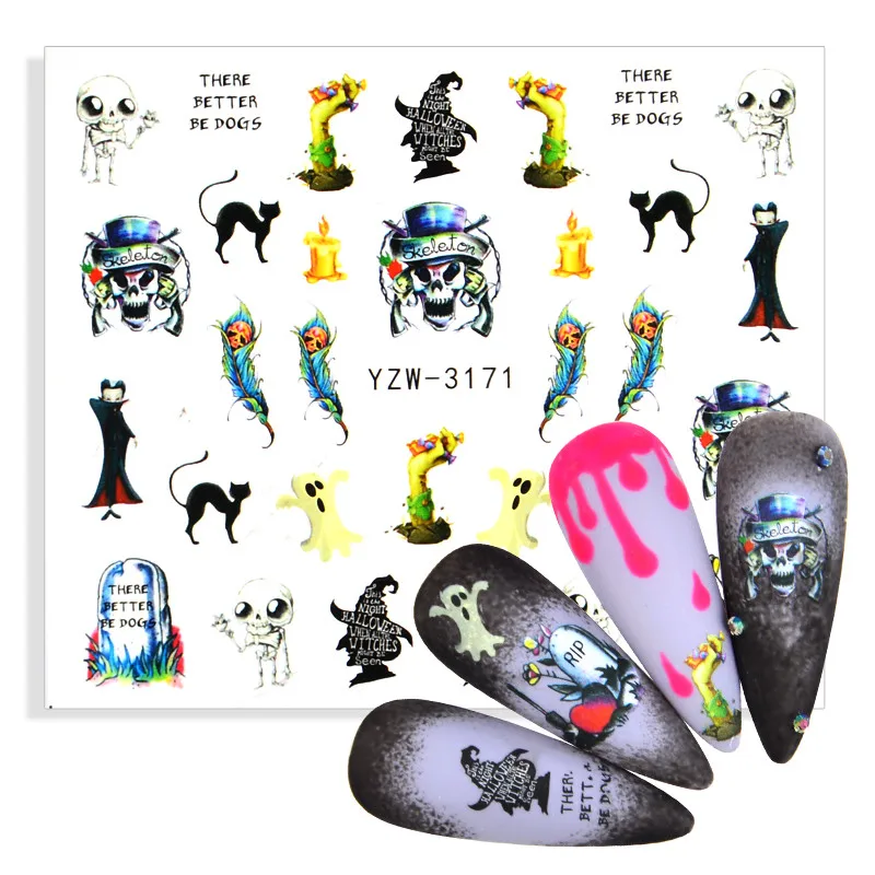 1 лист 3D наклейки для ногтей в виде венка лося переводные бумажные Рождественская