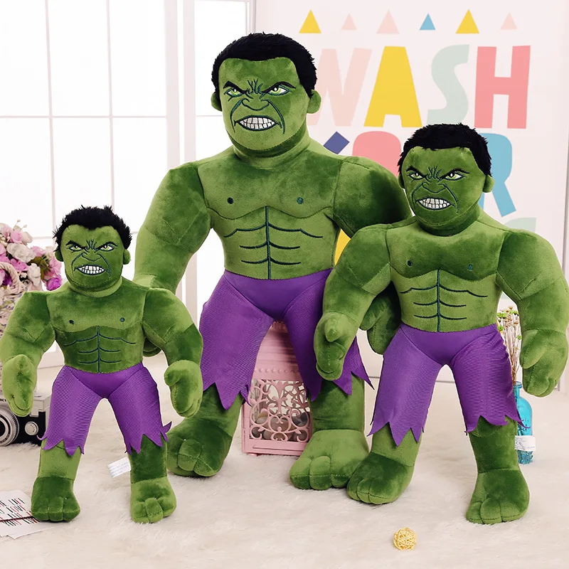 45/55/70cm Disney Marvel Avengers Soft Hulk Stuffed Plush Toy Doll Kawaii Hulk Plush Toy Movie Doll Boy Gift