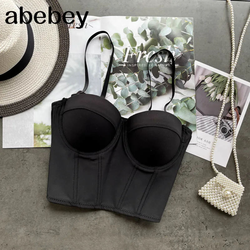 

Women Chic Strap Crop Tops Design Mesh Backless Corset Party Y2K Tops Summer Sexy Off Shoulder Slim Camisole