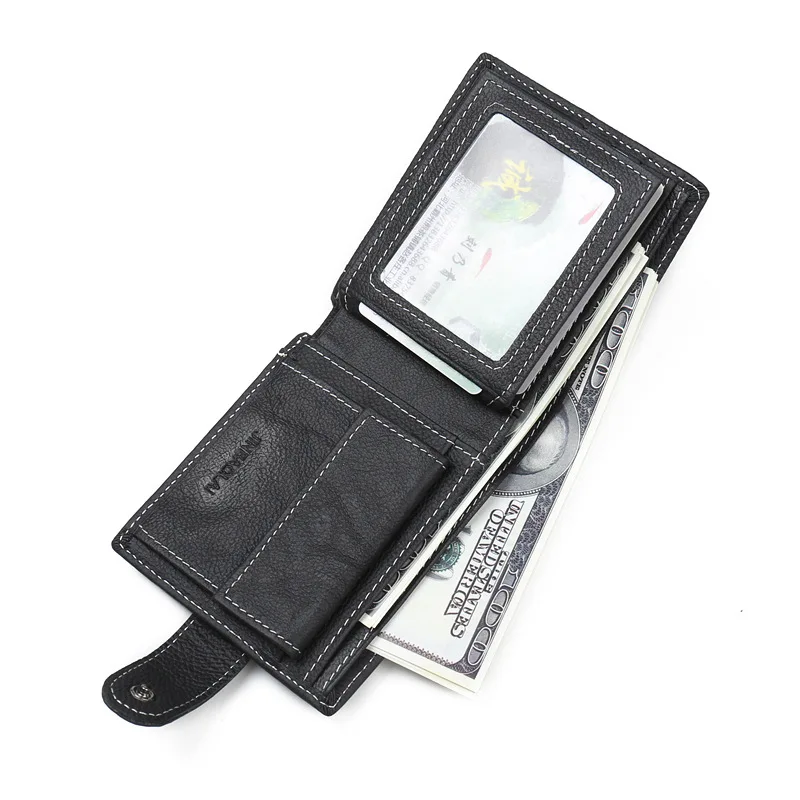 Новинка 2020 модные мужские кошельки из натуральной кожи с монетницей мужской