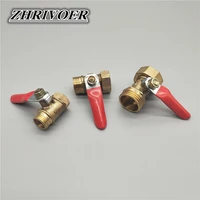 pneumatic 18 14 38 12 bsp femalemale thread mini ball valve brass connector joint copper pipe fitting coupler adapter