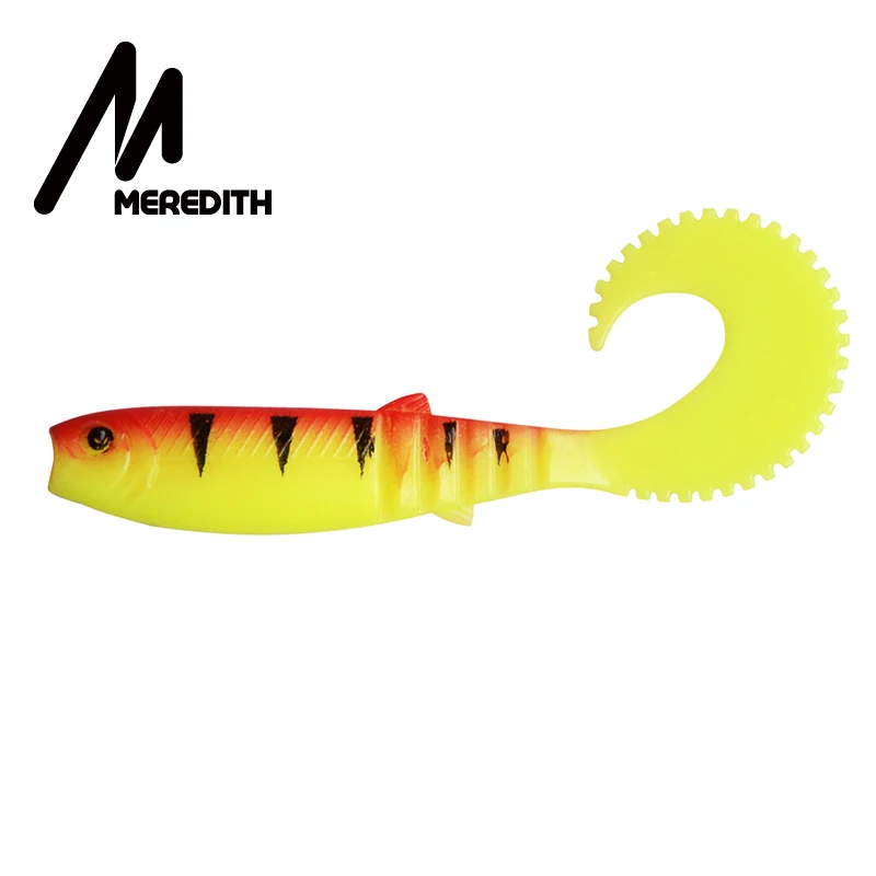 От магазина MEREDITH 9 см 4 8g 10 шт. 3D Шад приманка для приманки ловли рыбы каннибал