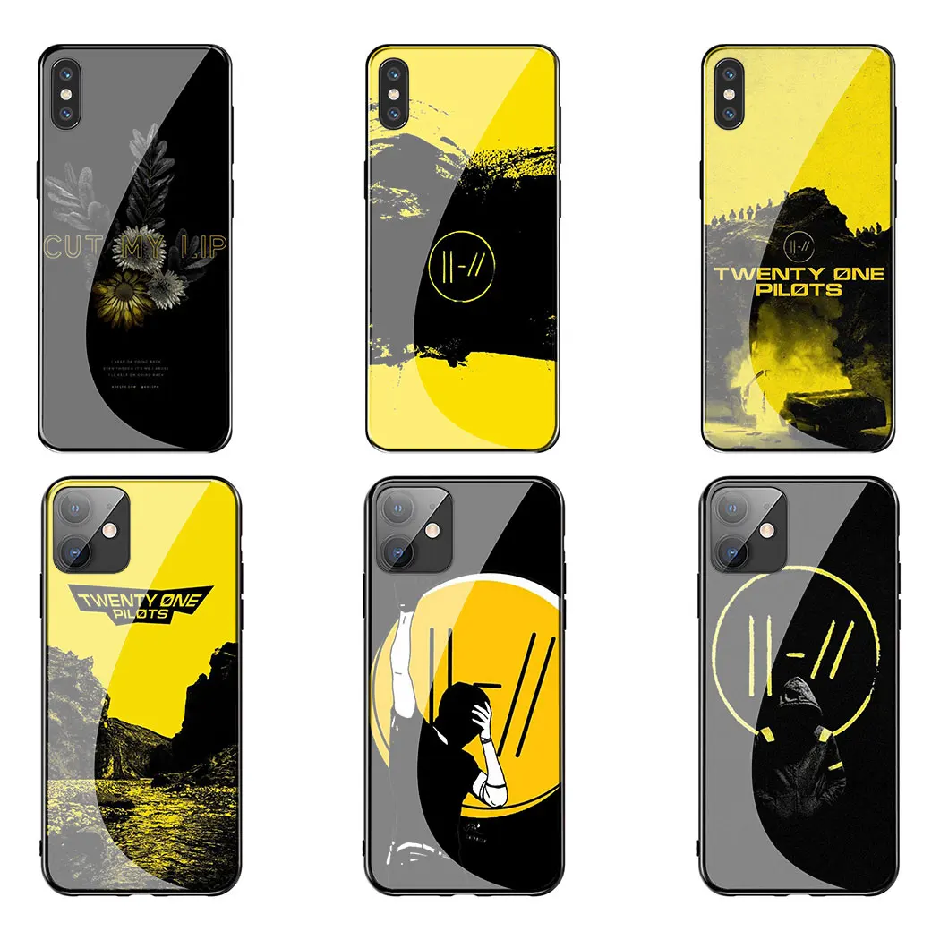 Twenty One Pilots 21 чехол из закаленного стекла для телефона Apple iPhone 11 Pro XS Max XR X 8 7 6S Plus 5S SE |