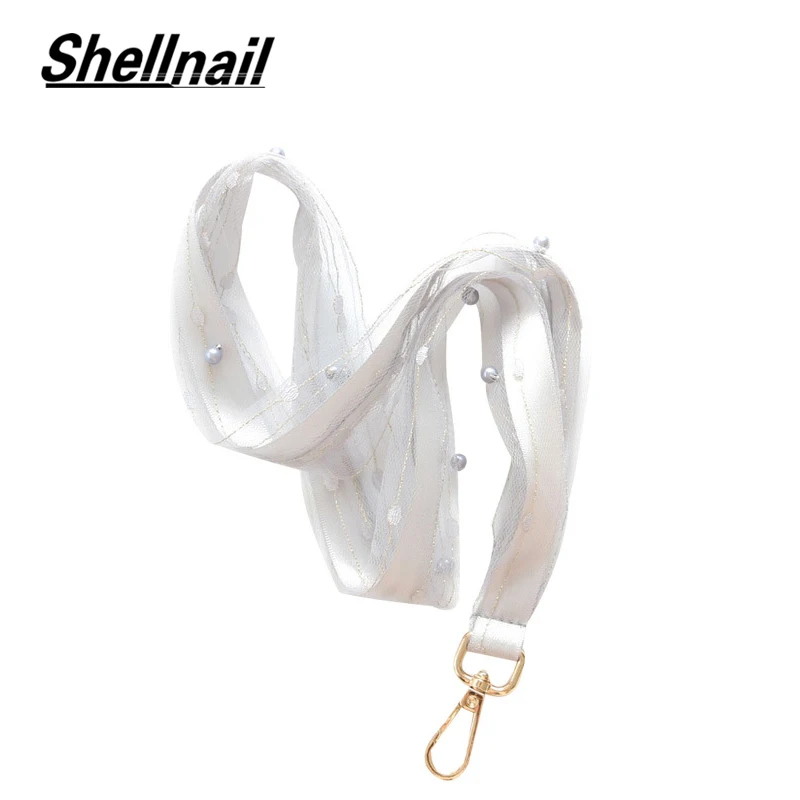 

Shellnial Girl МОБИЛЬНЫЙ ТЕЛЕФОН Lanyard двухслойная красивая сетка с жемчужинами в горошек подвесная Шейная Веревка Брелок для телефона ювелирные и...