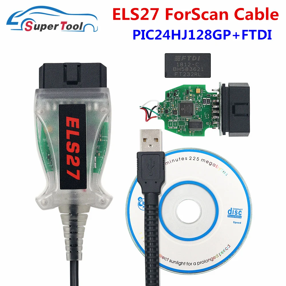 Сканер ELS27 Forscan OBD2 сканер ELS 27 для сканирования диагностический кабель USB