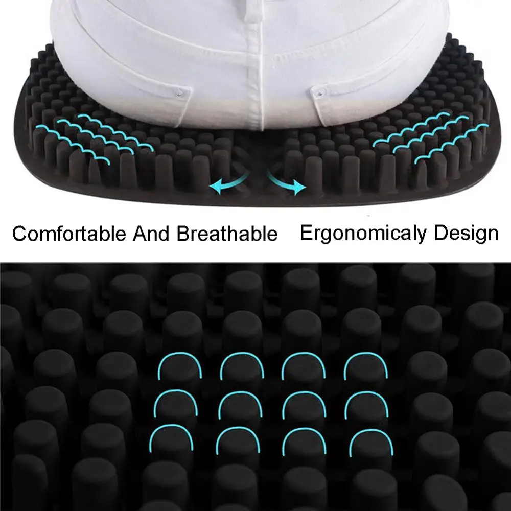 

Silica Gel Car Seat Cushion Non Slip Chair Pad Eco-friendly Breathable Silicone Massage Seat Cover for Auto Car Truck Office