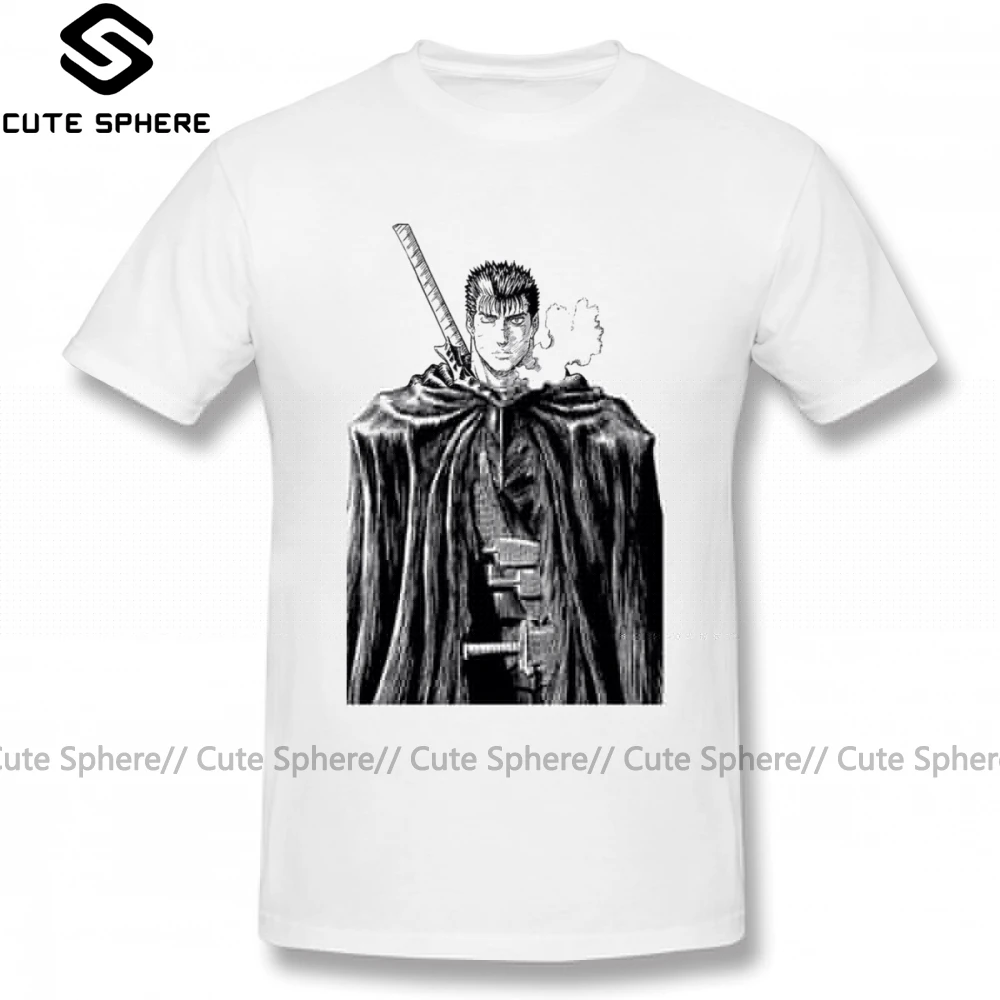 Футболка Guts Berserk Guts, Мужская футболка с принтом, 100 хлопок, короткий рукав, негабаритная Классическая забавная футболка