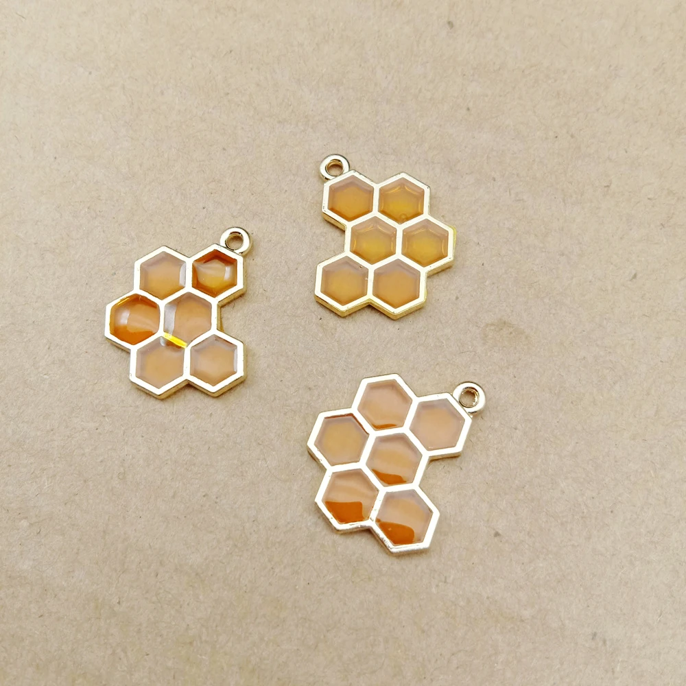 10 шт./лот 16x20 мм Эмаль Шарм соты для изготовления ювелирных изделий и Крафта