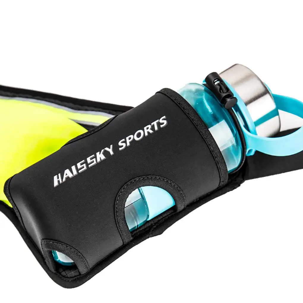 

A0NIJIE Running Belt Waist Bag Fanny Pack Women Men Water Bottle Holder Elastic Reflective Lightweight Waterproof Pouch