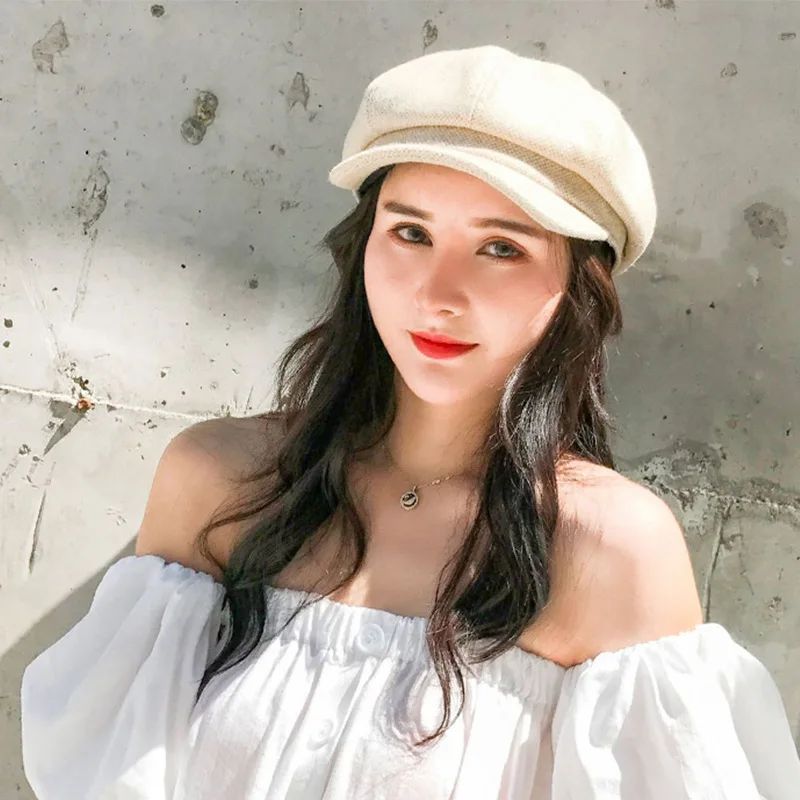 Новая осенне-зимняя женская шапка мужские береты в ретро стиле повседневная