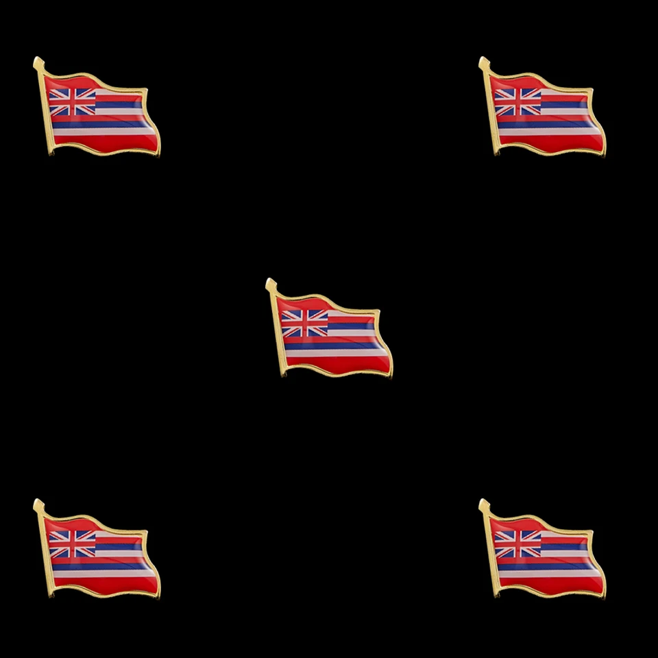 Брошь унисекс в виде флага Гавайского штата США 5 шт.|Булавки и значки| |