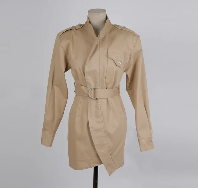 

2021 New Spring OL Style Elegant Mini Dress For Women Bodycon Irregular Slim Dress With Belt Female Vestidos