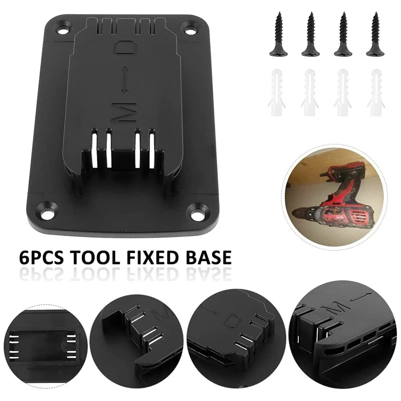 

6 шт., фиксированное сиденье для аккумулятора, держатель инструмента Dewalt 20 в, крепление для дрели, подходит для инструментов Mil M18, держатель д...