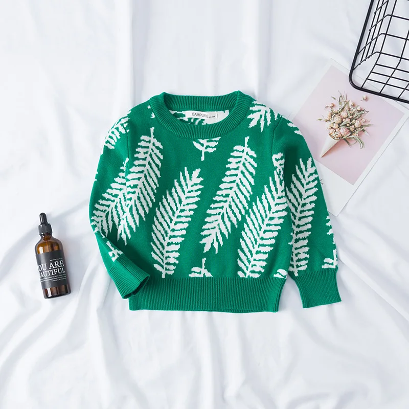 Свитер для девочек вязаный пуловер мальчиков и свитер малышей на осень зиму